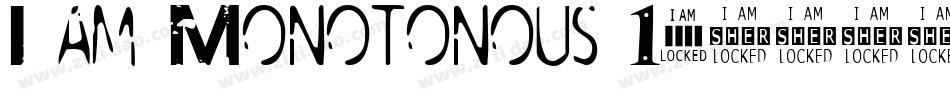 I am Monotonous 1字体转换